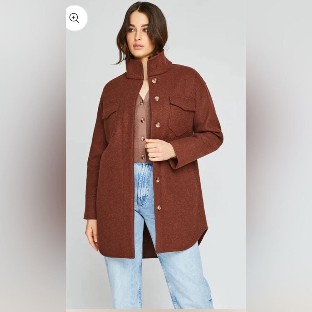 NWOT Gentle Fawn Wesley Shirt Jacket in Heather Amber size S